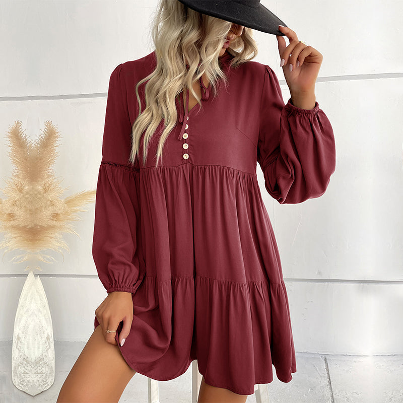 Kleid Mit Volantdetail Und A-Linien-Rock
