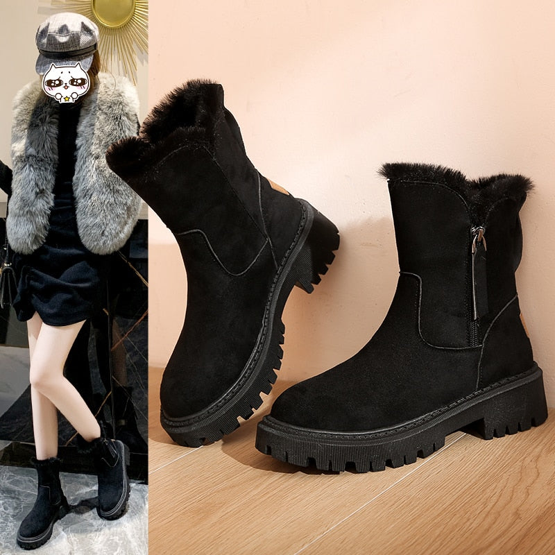 Stilvolle Und Funktionale Winterstiefel Mit Knöchelreißverschluss