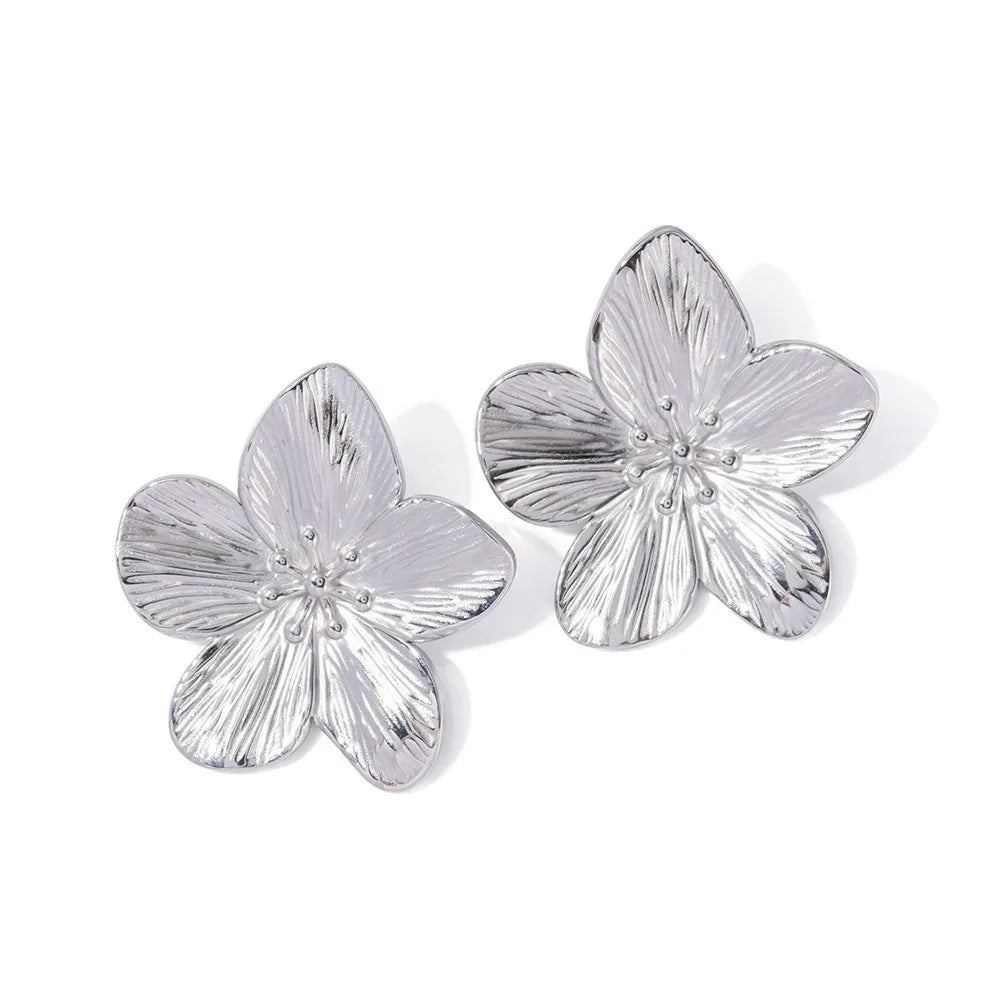 Hypoallergene Vintage Blumenohrringe