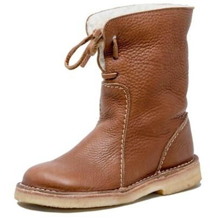 Schnürstiefel Mit Bauschiger Innenseite
