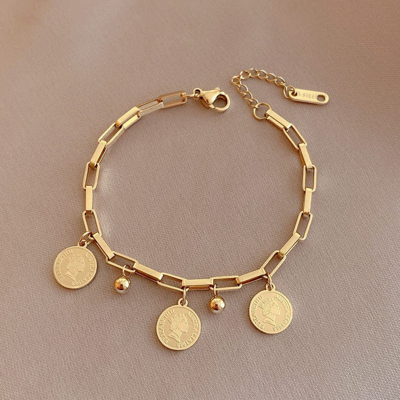Rundes Signature-Armband Aus Edelstahl Für Damen
