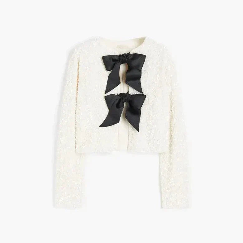 Stylische Designjacke Mit Schleifendetail
