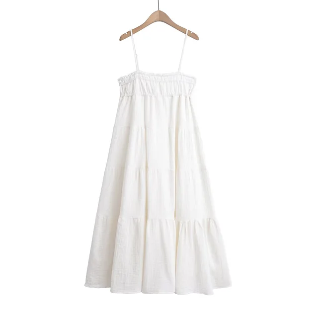 Elegantes Maxikleid Mit Dünnen Trägern
