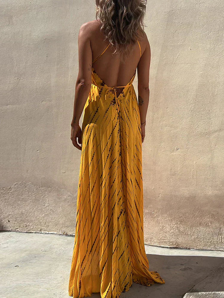 Rückenfreies Sommer-Maxikleid