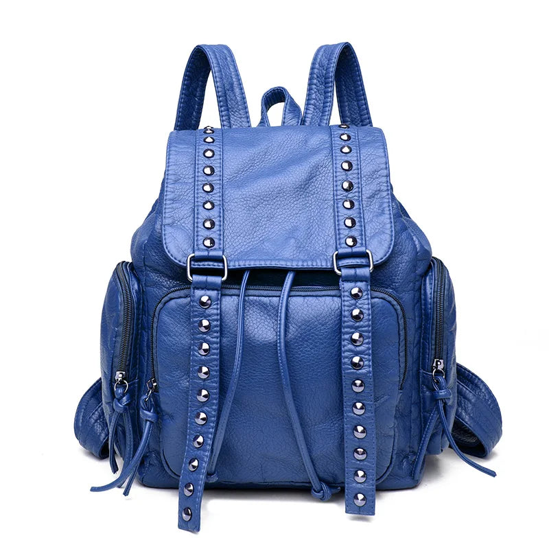 Hochwertiger Damenrucksack Aus Weichem Leder
