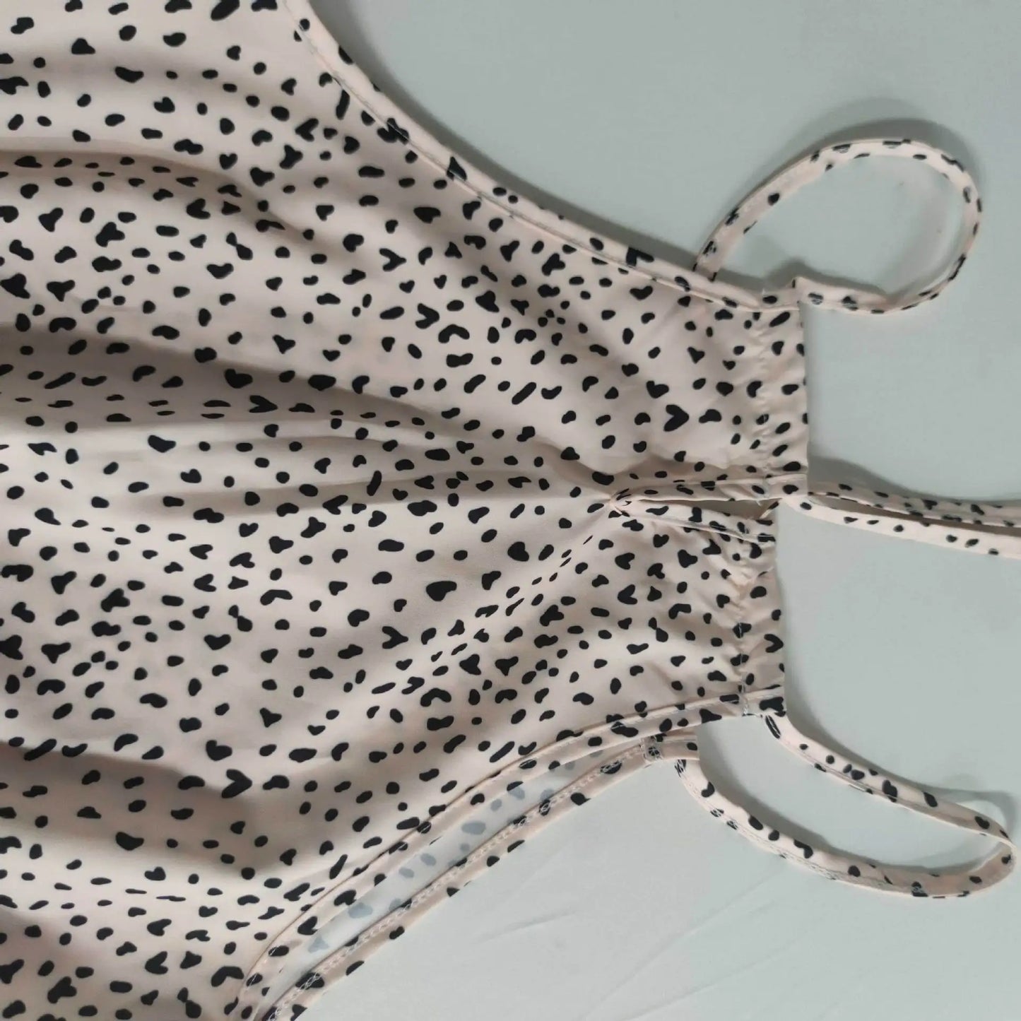 Sommer Sexy Ärmelloses Polka Dot Taille Schlitz Strap Kleid