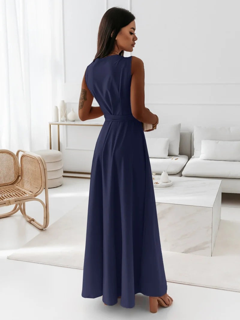 Cocktailkleid Mit Taillengürtel | Maxikleid Mit Schickem Und Schlichtem Design