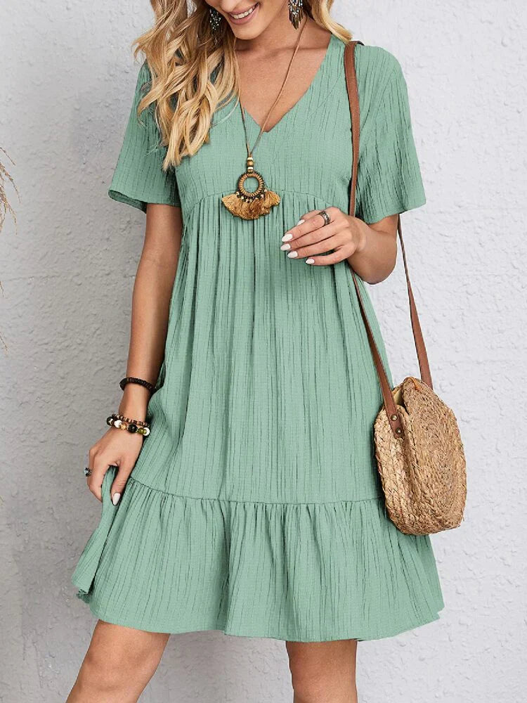 Maxi-Sommerkleid Mit V-Ausschnitt