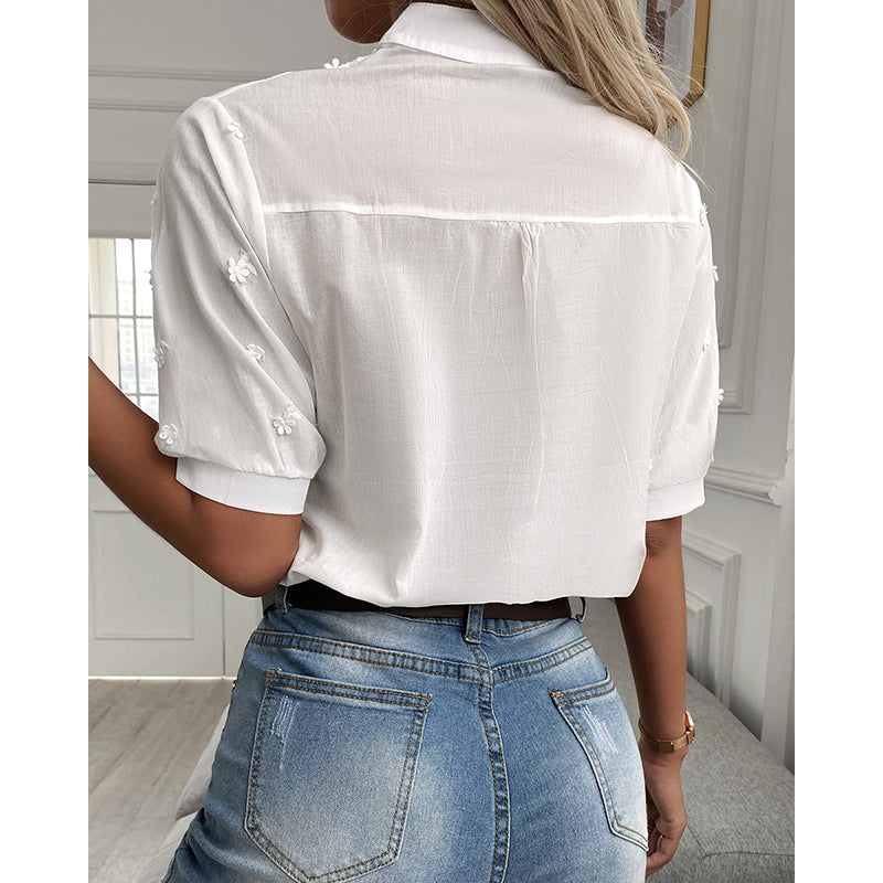 Kurzärmlige Bluse İm Stilvollen Design
