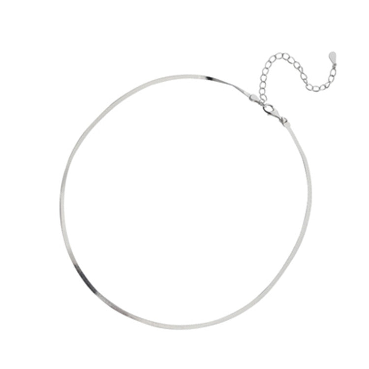Elegante Schlangenknochenkette Aus Echtem Silber