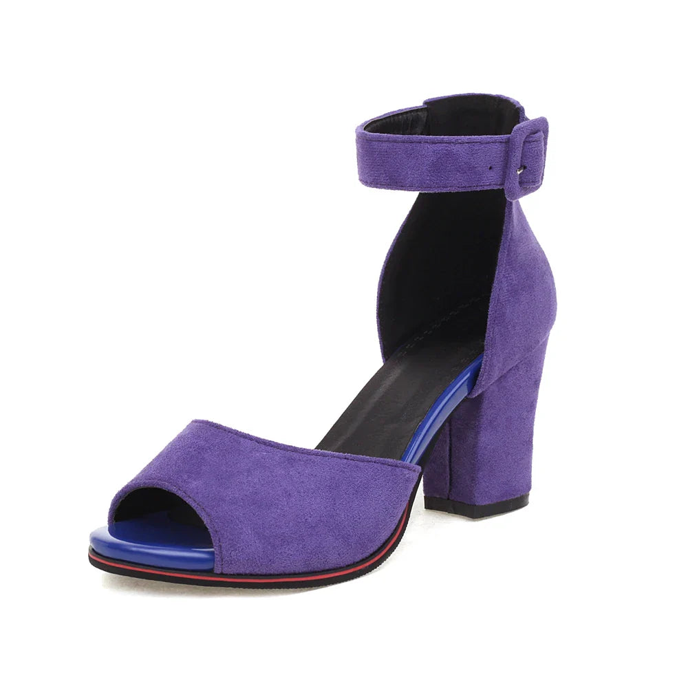 Wildleder-Pumps Mit Offener Spitze