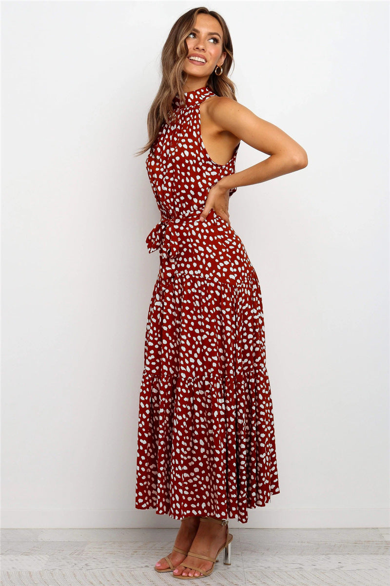 Maxi-Sommerkleid Mit Punktemuster