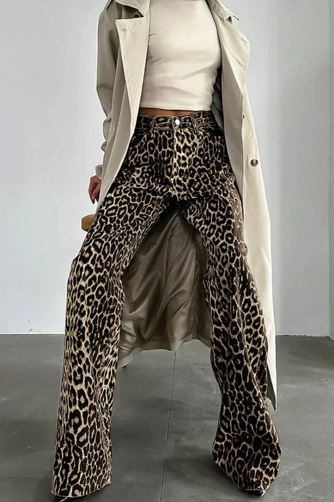 Hose Mit Leopardenmuster