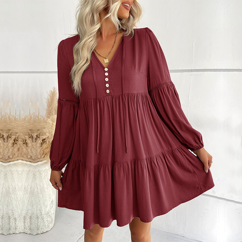 Kleid Mit Volantdetail Und A-Linien-Rock