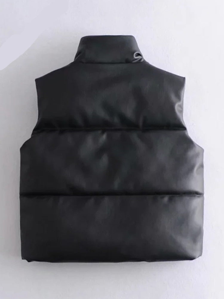 Lederjacke Mit Stehkragen