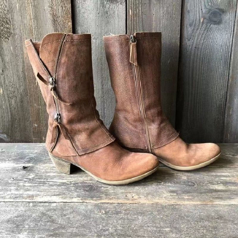 Elegante Stiefel İm Kunstleder-Design