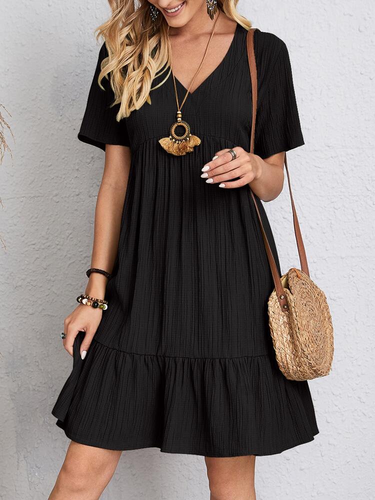 Maxi-Sommerkleid Mit V-Ausschnitt