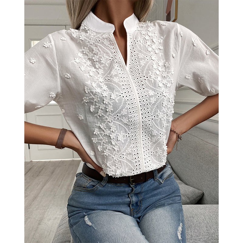 Kurzärmlige Bluse İm Stilvollen Design