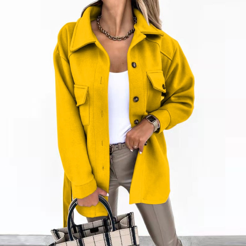 Elegantes Design, Stylischer Mantel Für Damen