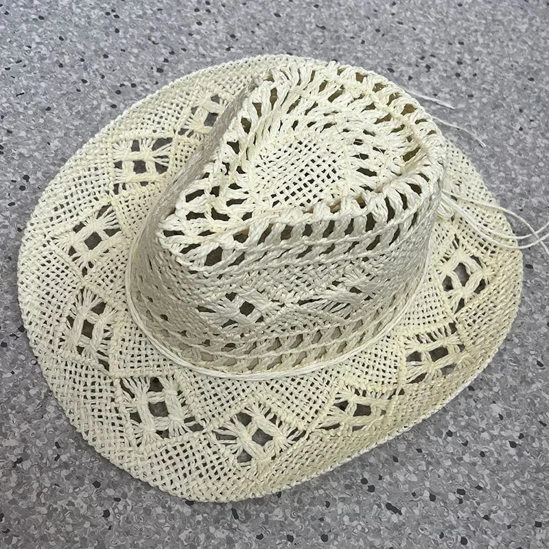 Retro Sommer Strand Stroh Cowboyhut
