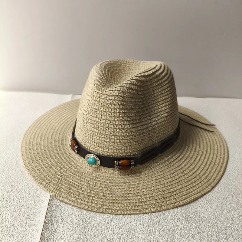 Retro Sommer Strand Stroh Cowboyhut