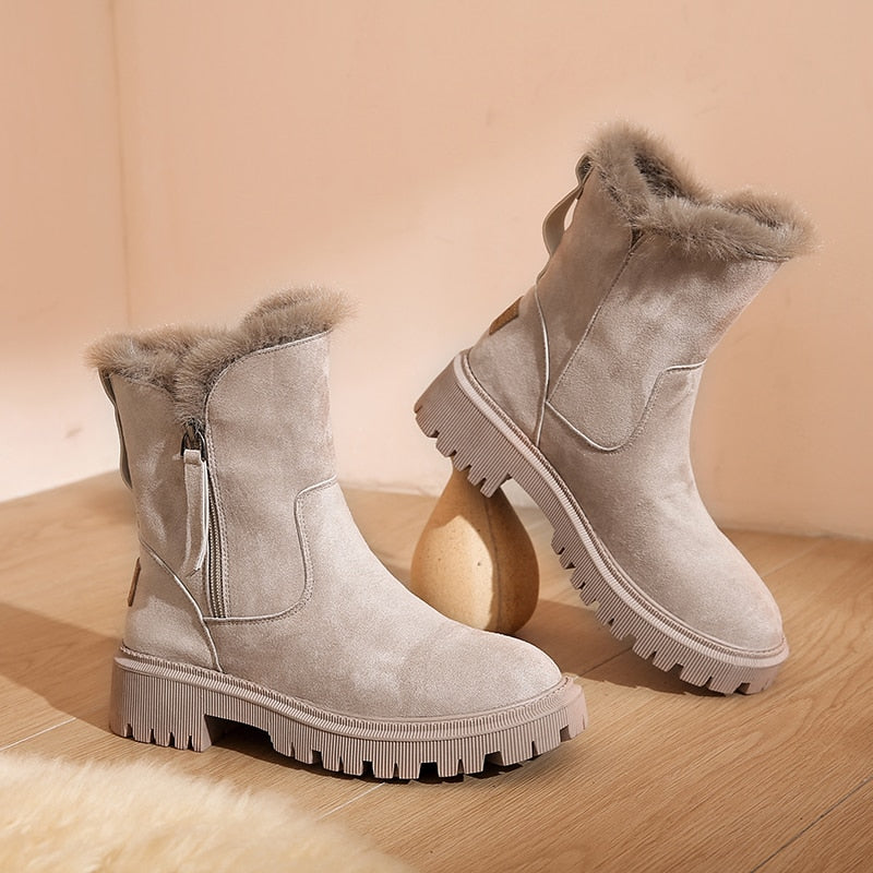 Stilvolle Und Funktionale Winterstiefel Mit Knöchelreißverschluss