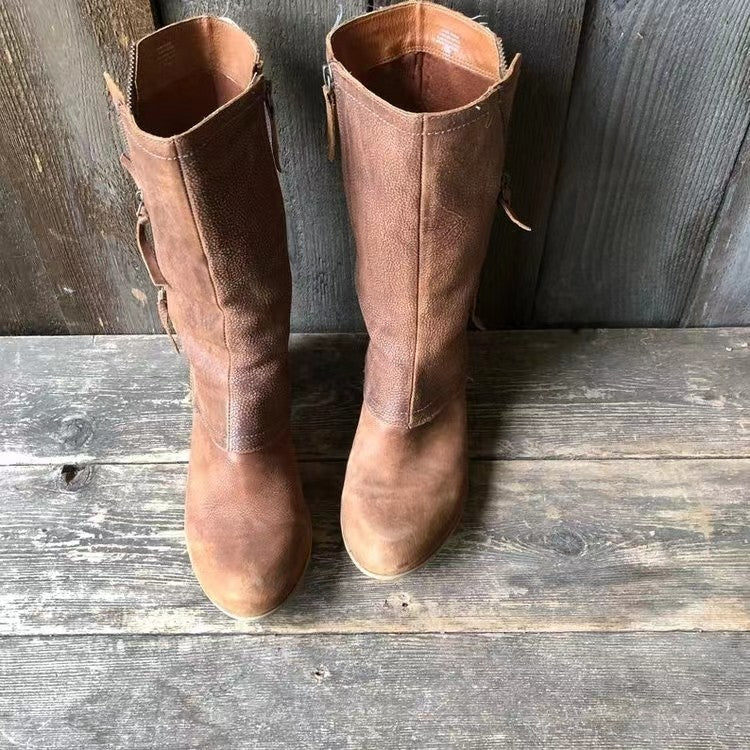 Elegante Stiefel İm Kunstleder-Design