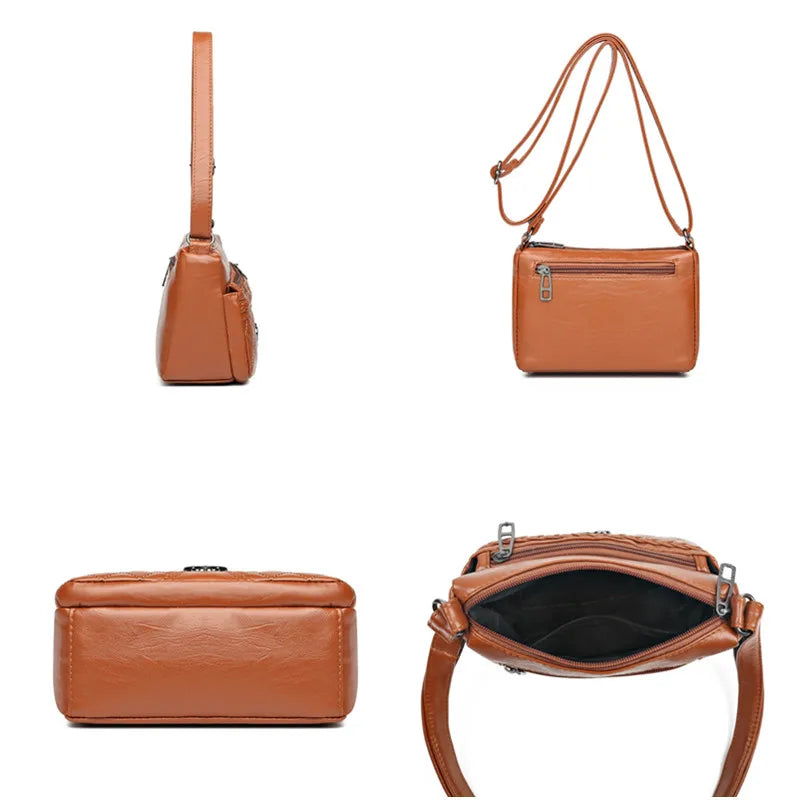 Vintage-Umhängetasche Mit Mehreren Taschen