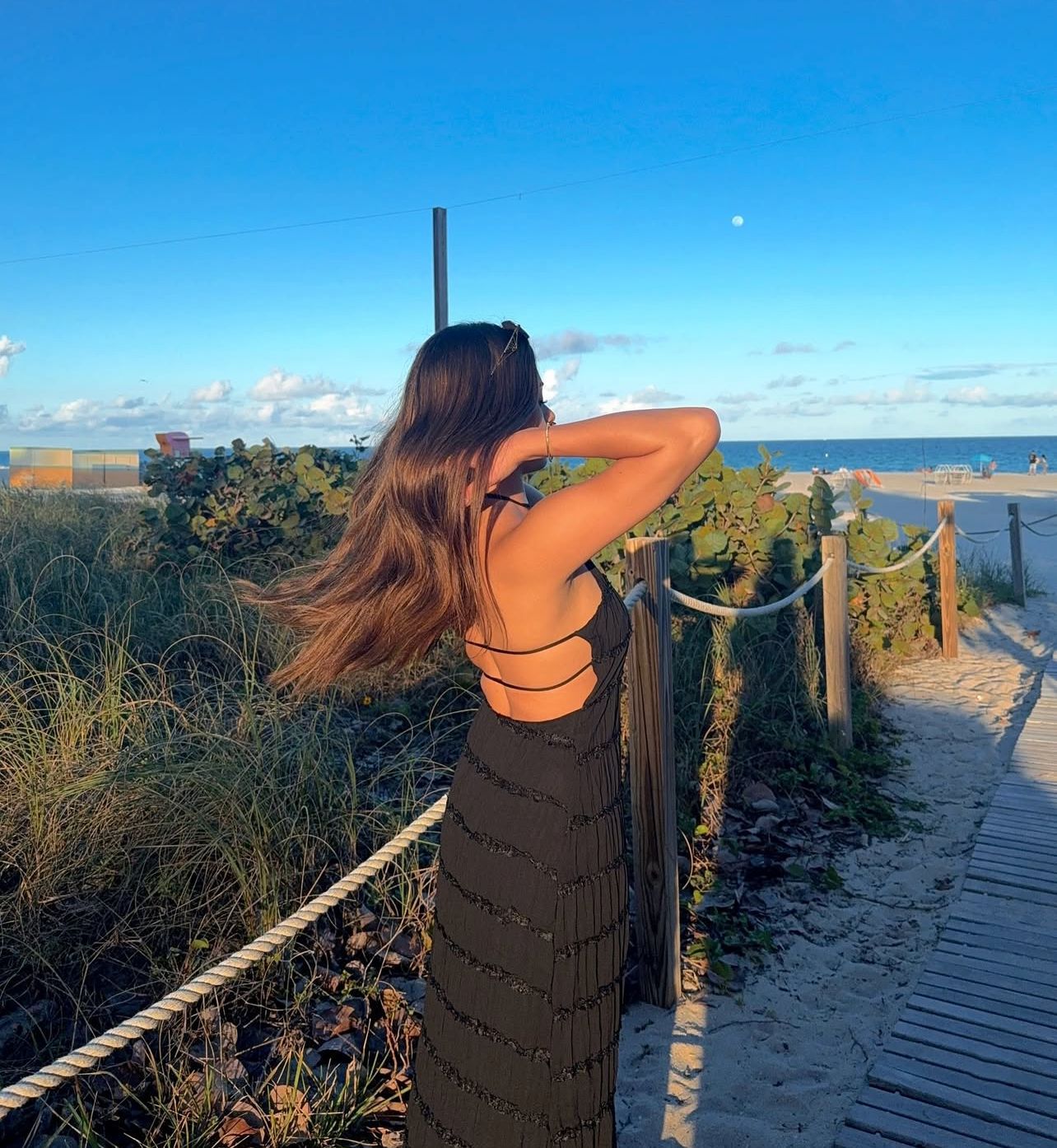 Stilvolles Neckholder-Kleid, Lang, Rückenfrei, Ärmellos, Lässig, Sommer-Strandkleid