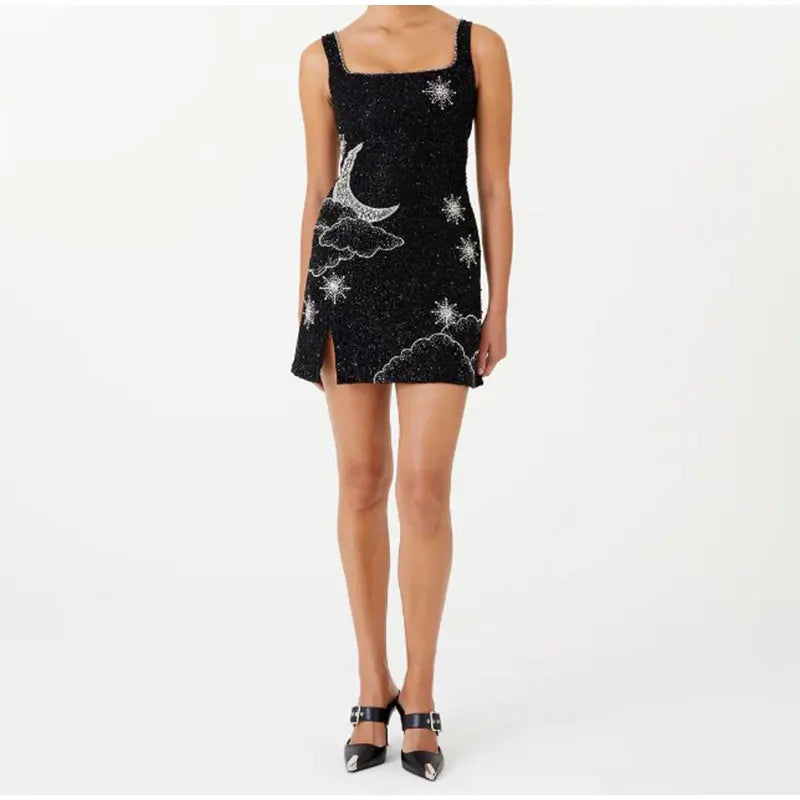 Minikleid Mit Stern- Und Halbmond-Detail