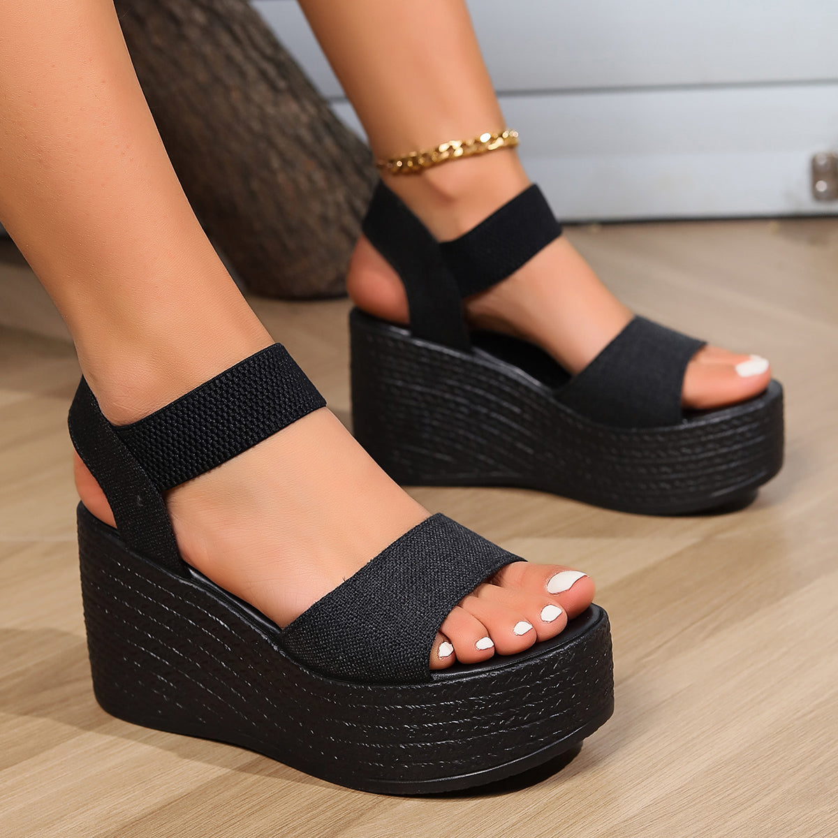 Elegante Damen Plateau Sandalen
