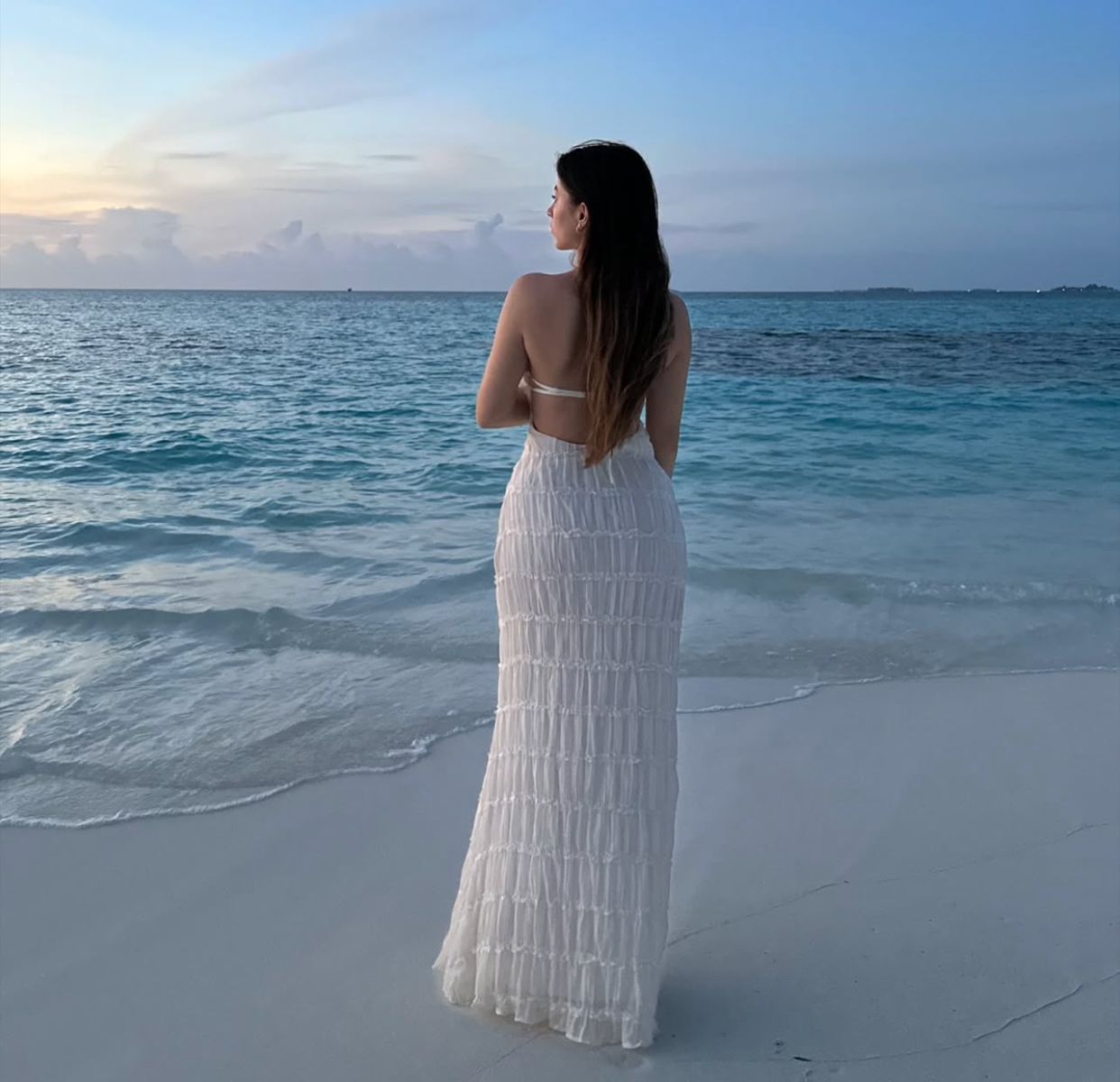 Stilvolles Neckholder-Kleid, Lang, Rückenfrei, Ärmellos, Lässig, Sommer-Strandkleid