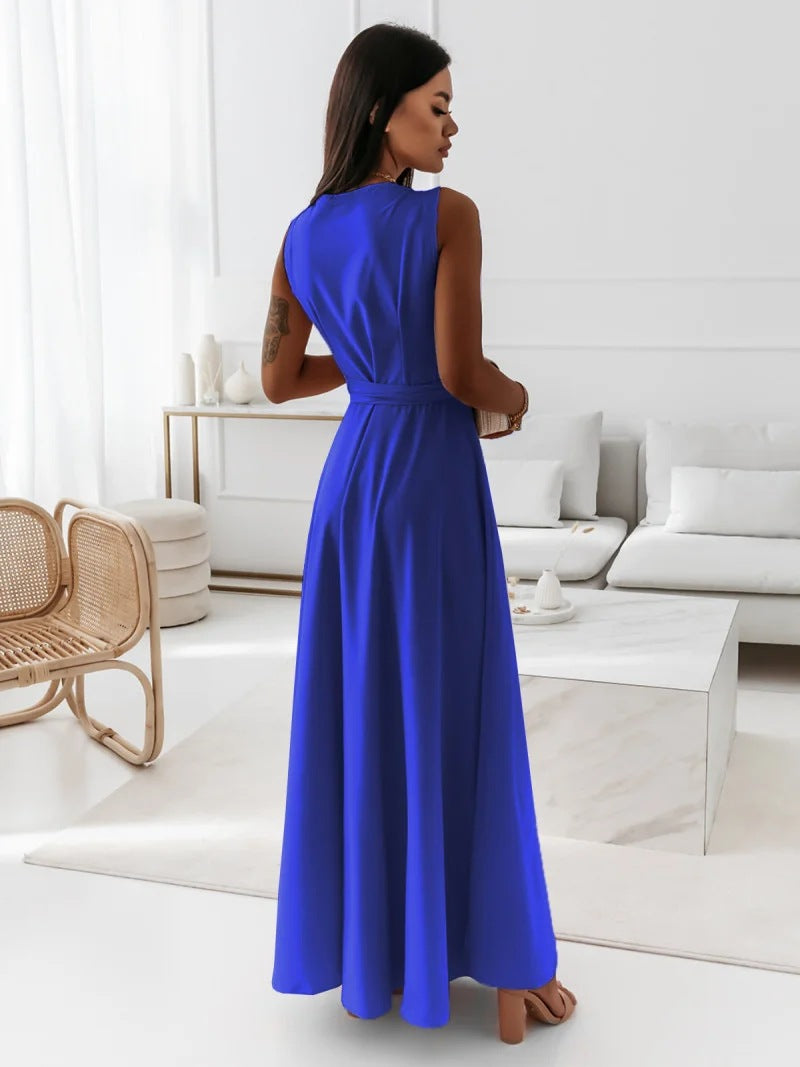 Cocktailkleid Mit Taillengürtel | Maxikleid Mit Schickem Und Schlichtem Design