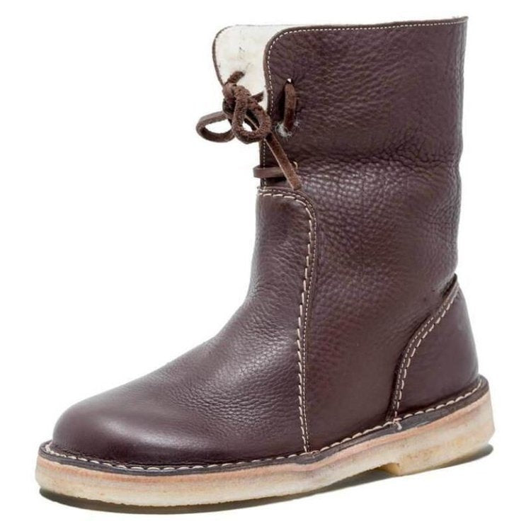 Schnürstiefel Mit Bauschiger Innenseite