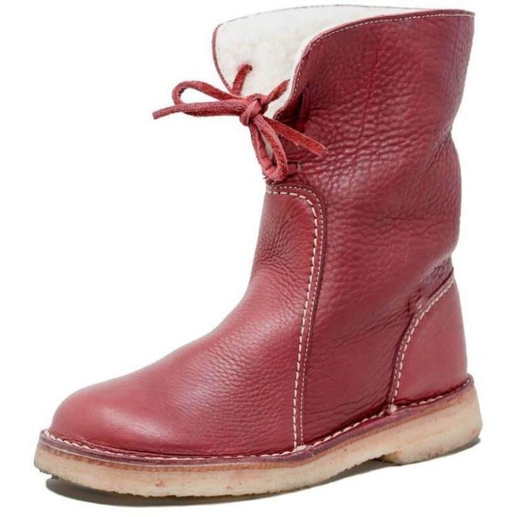 Schnürstiefel Mit Bauschiger Innenseite