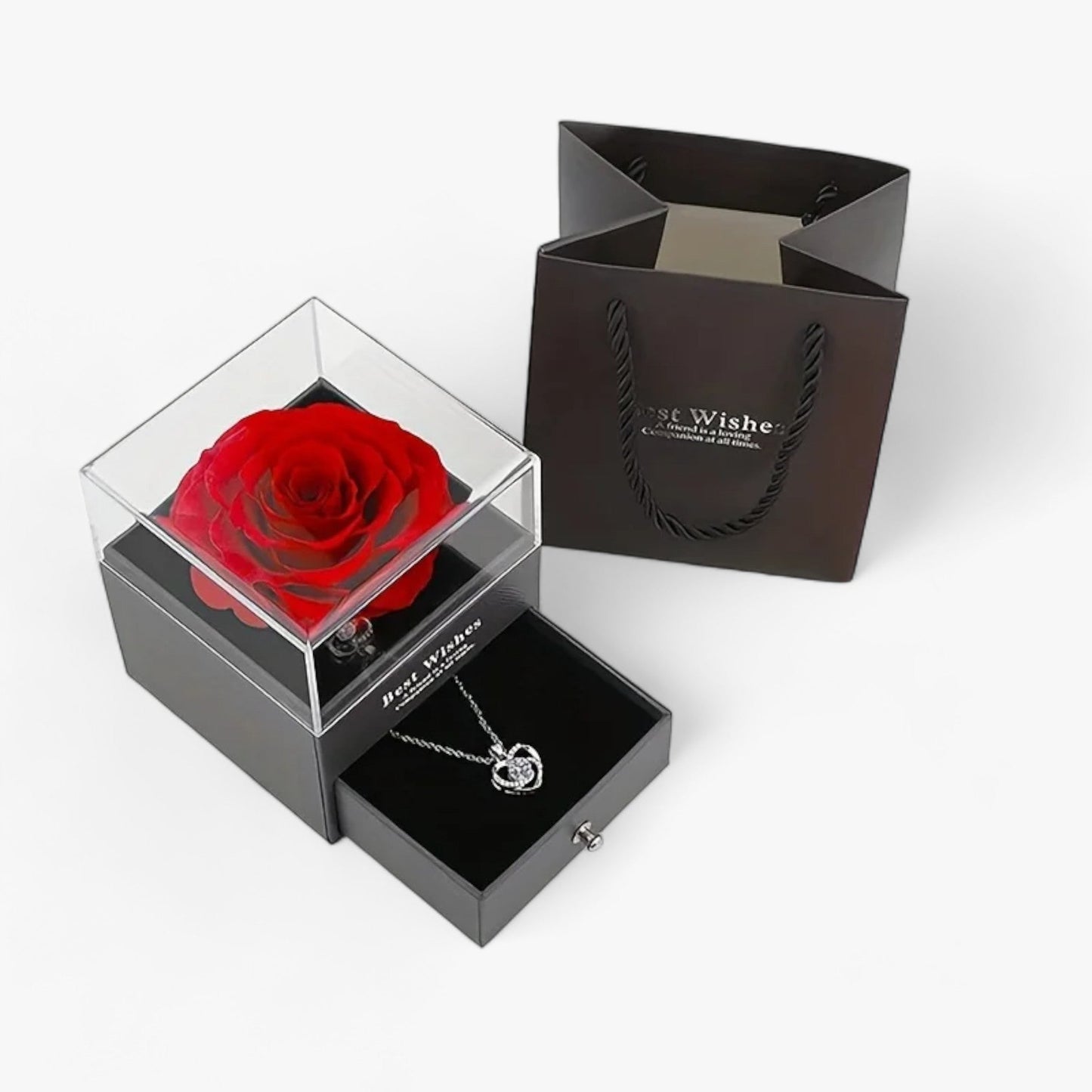 Elegante Zirkonia-Halskette İm Herz-Design