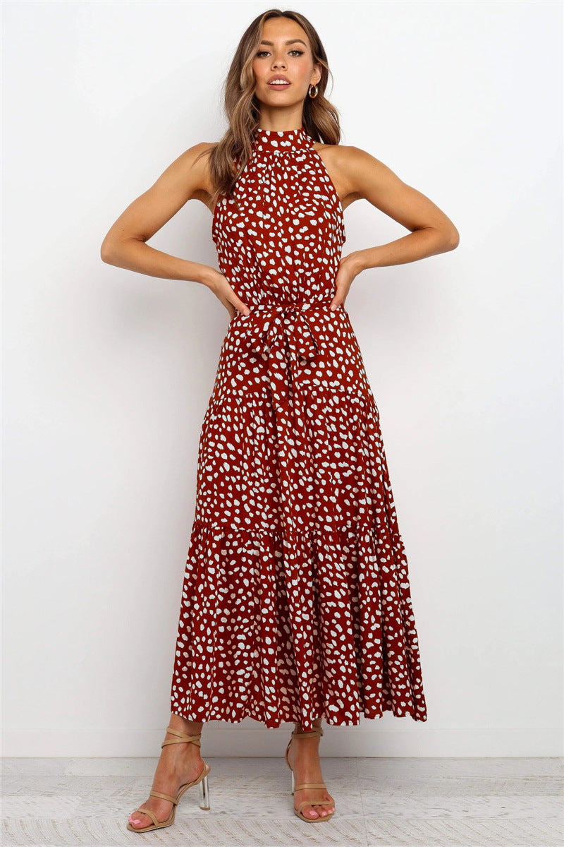 Maxi-Sommerkleid Mit Punktemuster