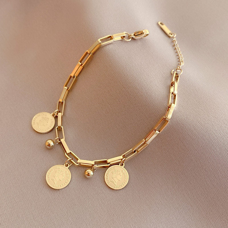 Rundes Signature-Armband Aus Edelstahl Für Damen