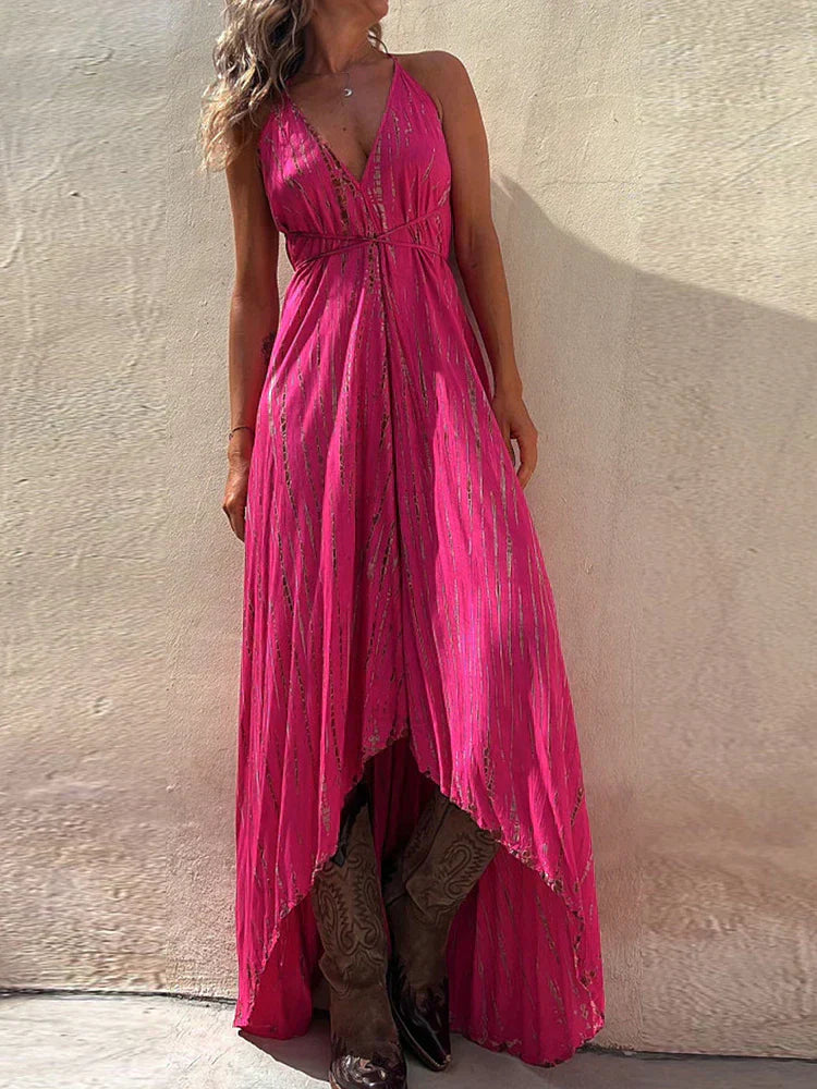Rückenfreies Sommer-Maxikleid