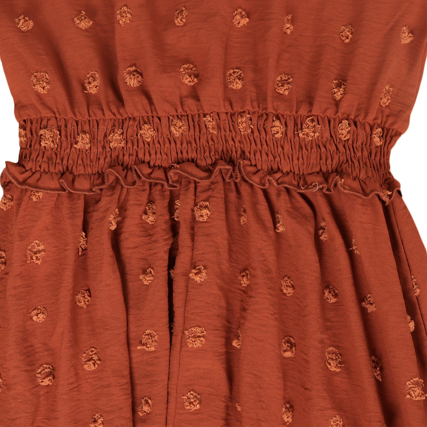 Sommerkleid Mit Hoher Taille Und Kurzen Ärmeln Und Schnürung