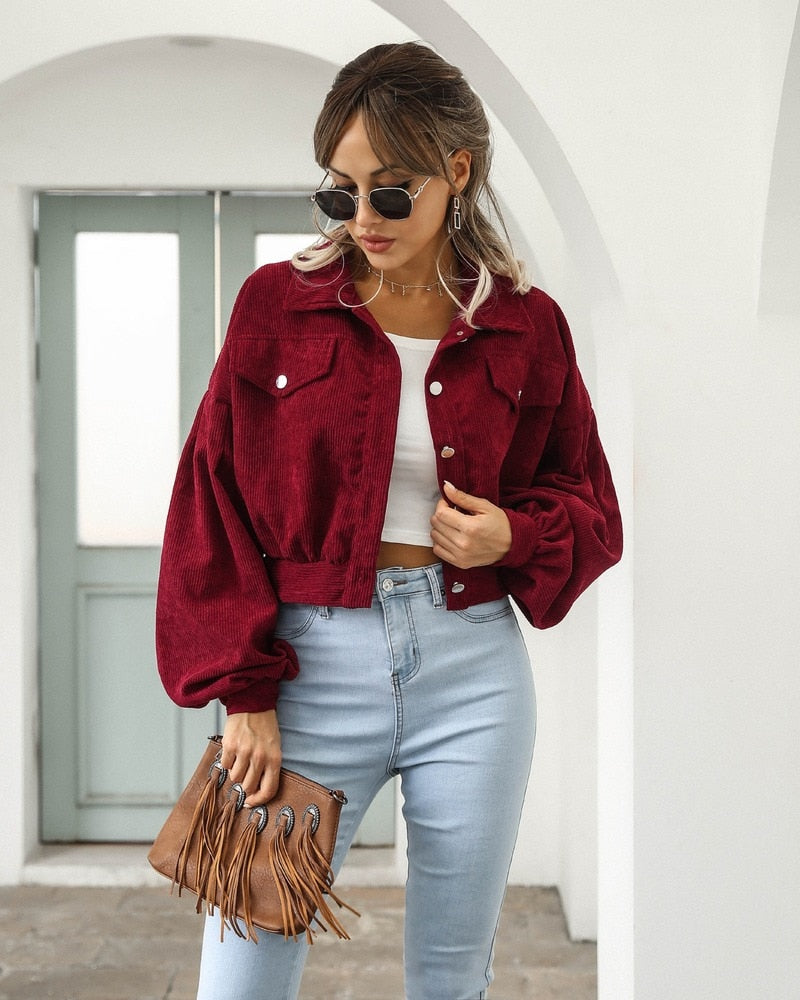 Elegante Samtjacke İm Kurzdesign