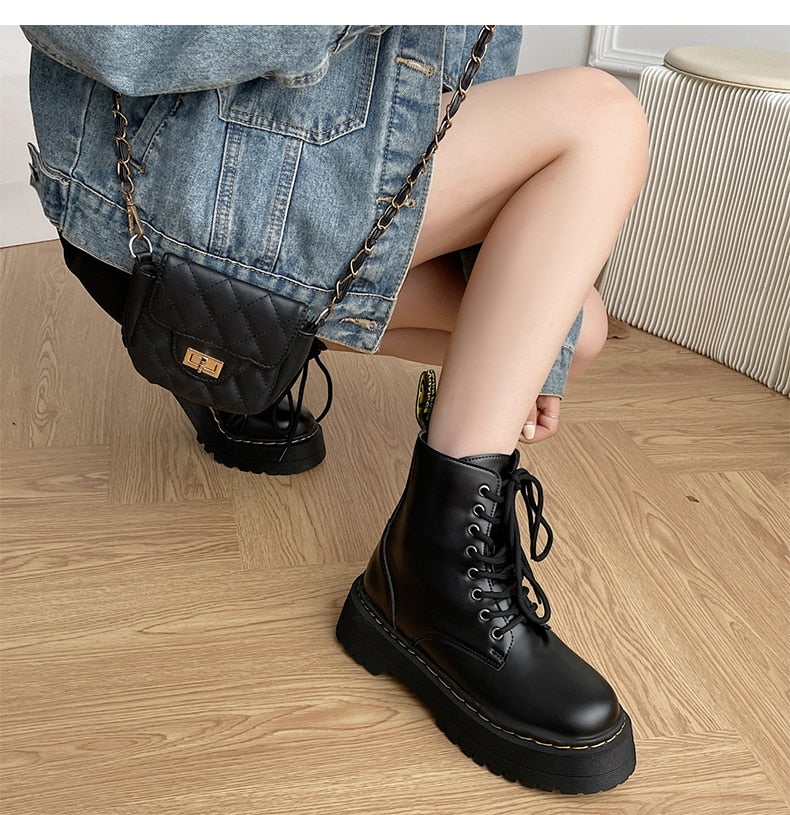 Plateaustiefel Für Damen