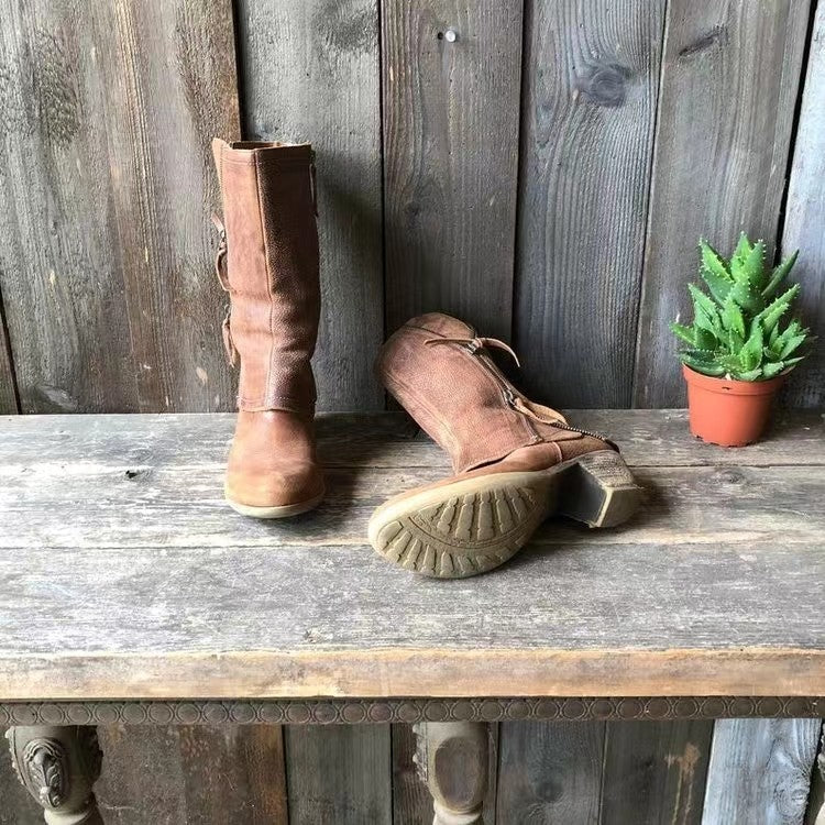 Elegante Stiefel İm Kunstleder-Design