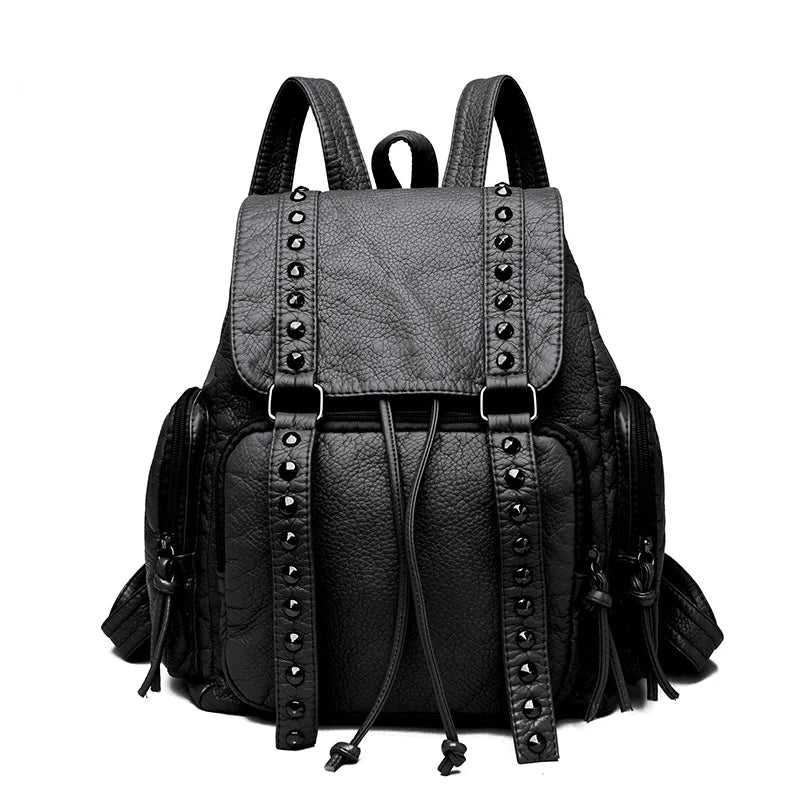 Hochwertiger Damenrucksack Aus Weichem Leder