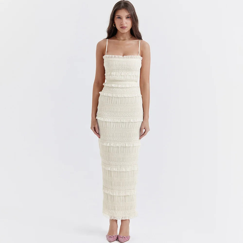 Maxi-Slipkleid Mit Plissierung
