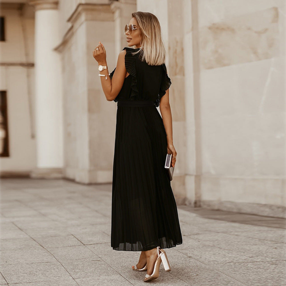 Elegantes Maxikleid Mit Plissee-Details