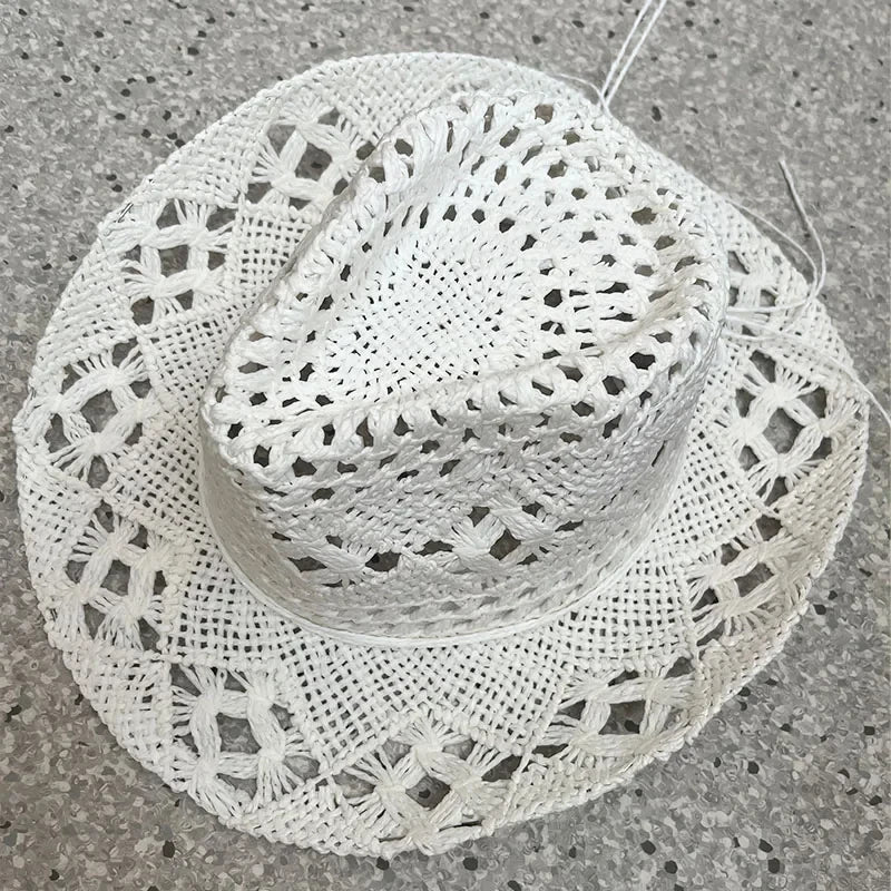 Retro Sommer Strand Stroh Cowboyhut