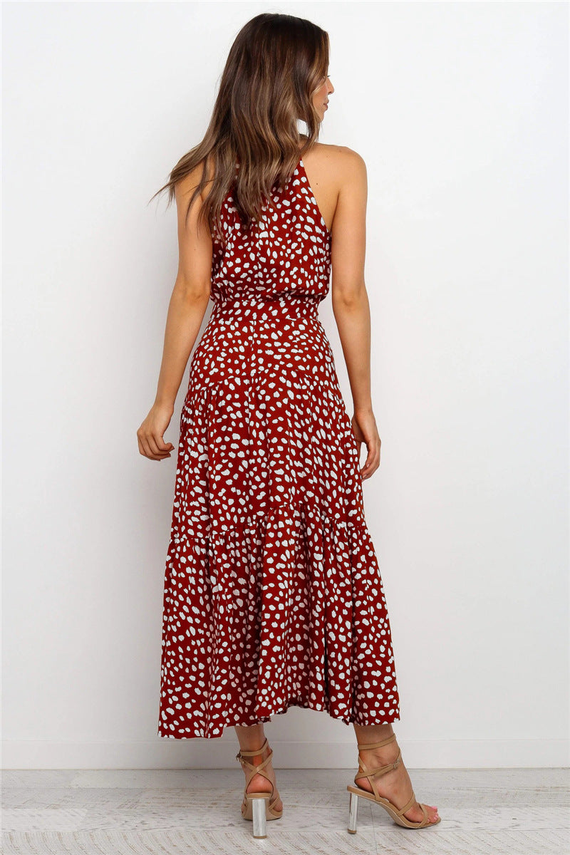 Maxi-Sommerkleid Mit Punktemuster