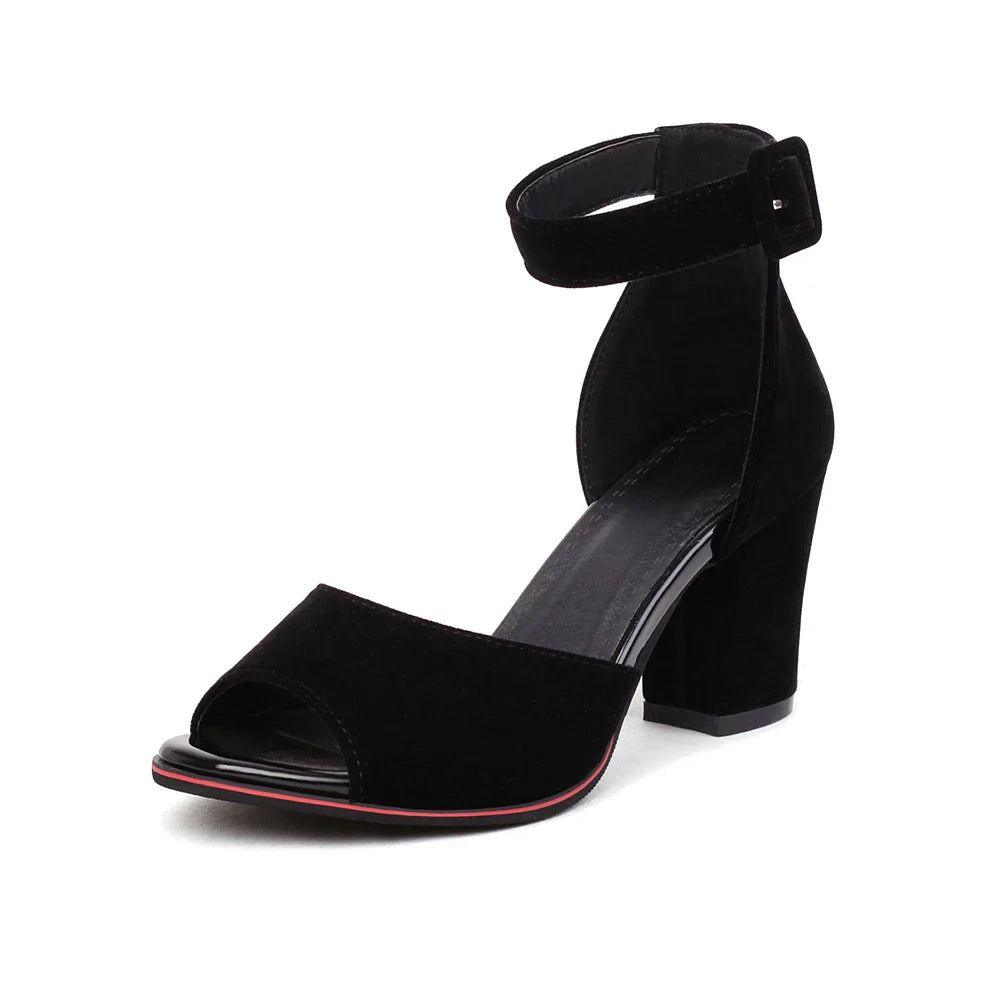 Wildleder-Pumps Mit Offener Spitze