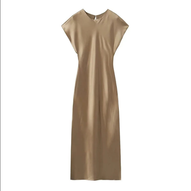 Elegantes Satin-Maxikleid